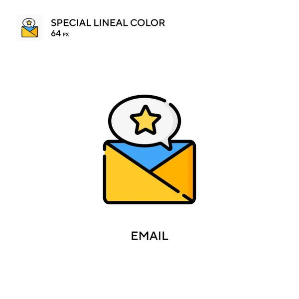 Email Icono Especial Color Lineal Plantilla Diseño Símbolo Ilustración Para — Vector de stock