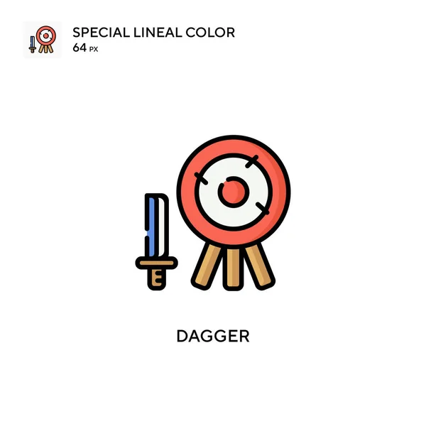 Dolch Spezielle Lineare Farbsymbole Illustration Symbol Design Vorlage Für Web — Stockvektor