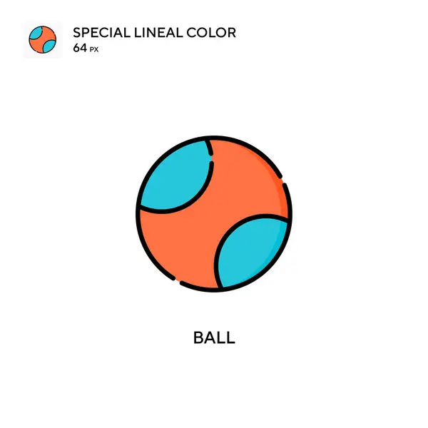 Bollen Special Linjal Färg Ikon Illustration Symbol Design Mall För — Stock vektor