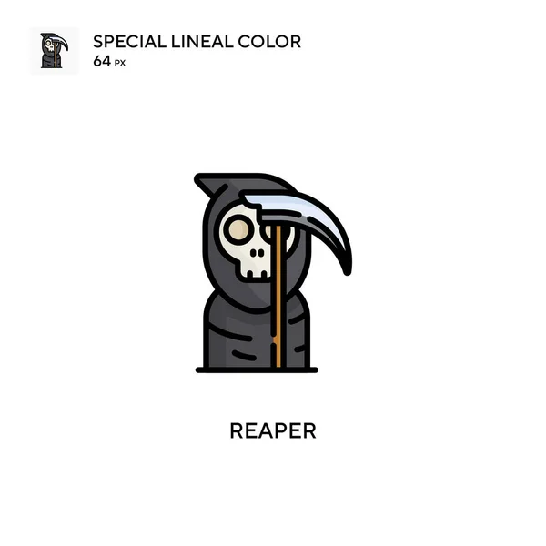 Reaper Ícone Cor Linear Especial Modelo Design Símbolo Ilustração Para —  Vetores de Stock