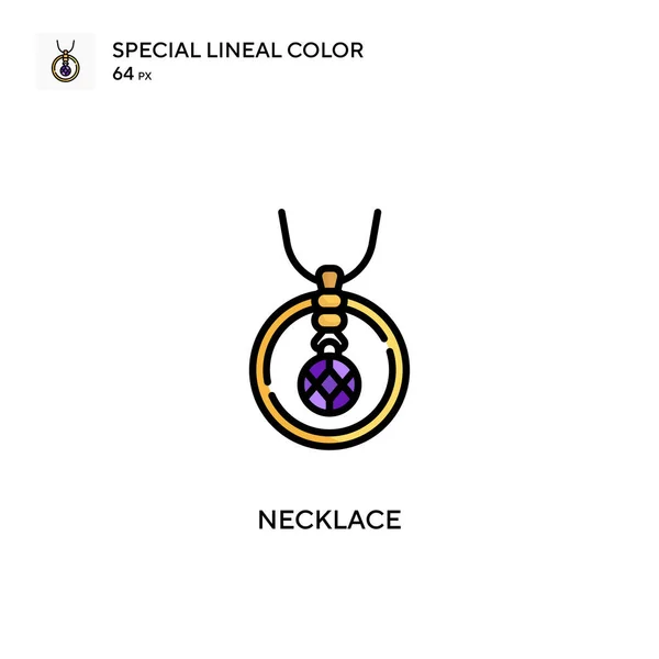 Collar Icono Color Lineal Especial Plantilla Diseño Símbolo Ilustración Para — Vector de stock