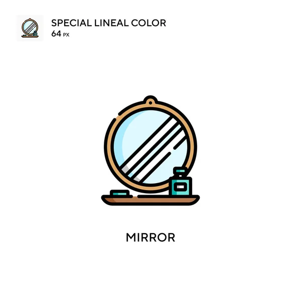 Miroir Icône Spéciale Couleur Linéaire Modèle Conception Symbole Illustration Pour — Image vectorielle