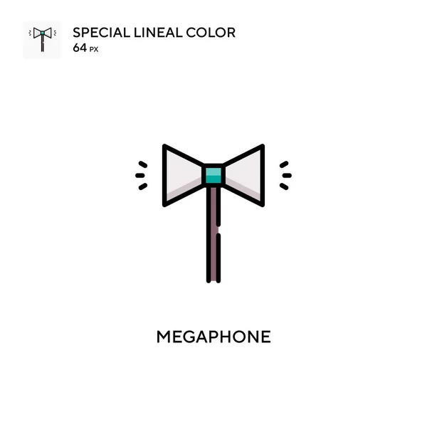 Megafon Specjalna Ikona Koloru Linii Ilustracja Szablonu Projektu Symbolu Dla — Wektor stockowy