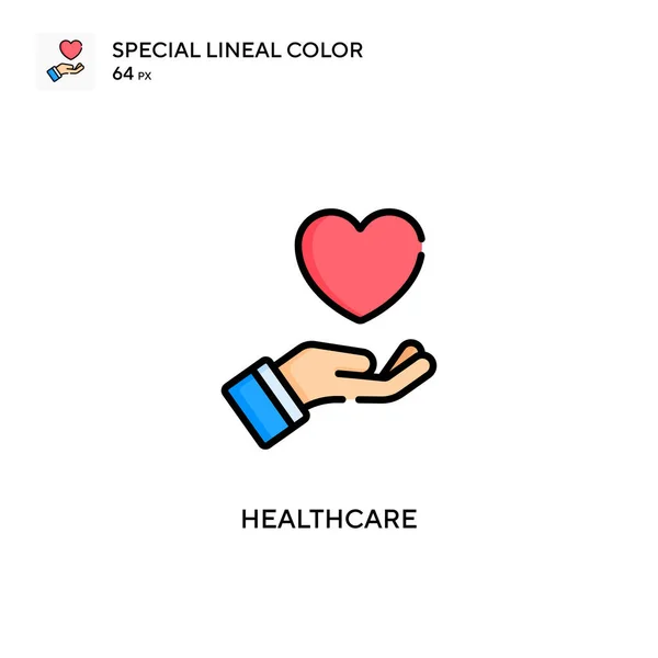 Salud Icono Color Lineal Especial Plantilla Diseño Símbolo Ilustración Para — Vector de stock