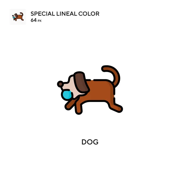 犬の特別な線色のアイコン WebモバイルUi要素のイラストシンボルデザインテンプレート — ストックベクタ