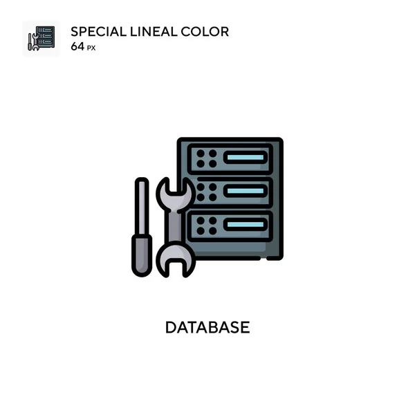 Database Special Lineal Color Icon Illustration Symbol Design Template Web — Stock Vector