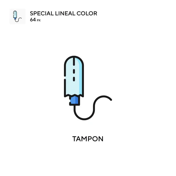 Tampon Specjalna Ikona Koloru Liniowego Ilustracja Szablonu Projektu Symbolu Dla — Wektor stockowy