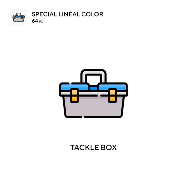 Tackle Box Speciální Ikona Lineární Barvy Šablona Návrhu Symbolu Ilustrace — Stockový vektor