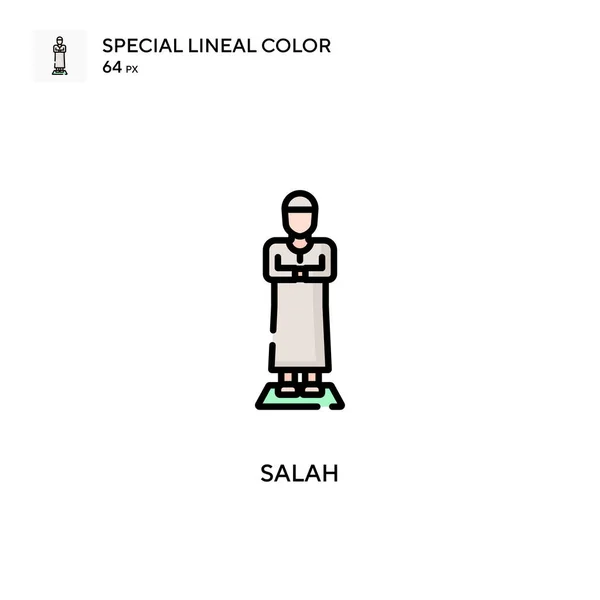 Salah Icono Especial Color Lineal Plantilla Diseño Símbolo Ilustración Para — Vector de stock