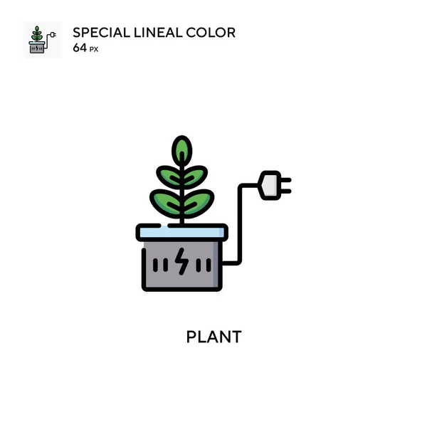 Plant Ειδική Lineal Εικονίδιο Χρώμα Πρότυπο Σχεδίασης Συμβόλων Εικονογράφησης Για — Διανυσματικό Αρχείο