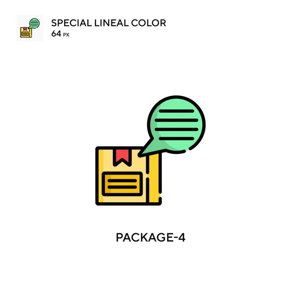 Package Ícone Cor Linear Especial Modelo Design Símbolo Ilustração Para —  Vetores de Stock