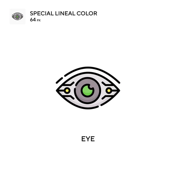 眼睛特殊的线条色彩图标 Web移动Ui元素的说明性符号设计模板 — 图库矢量图片