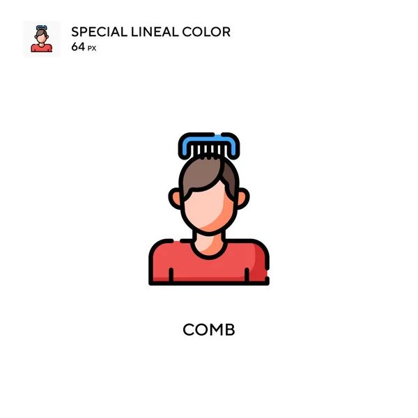 Εικόνα Χρώματος Ειδικής Σειράς Comb Πρότυπο Σχεδίασης Συμβόλων Εικονογράφησης Για — Διανυσματικό Αρχείο