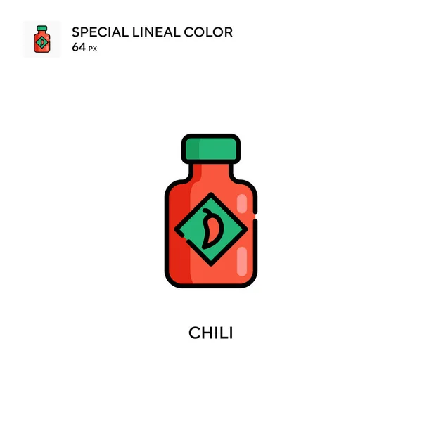 Chili Spezielle Lineare Farbsymbole Illustration Symbol Design Vorlage Für Web — Stockvektor