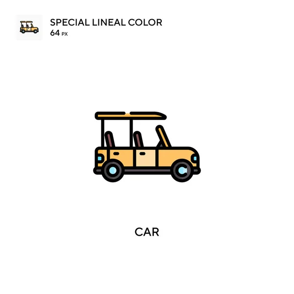 Carro Ícone Cor Linear Especial Modelo Design Símbolo Ilustração Para —  Vetores de Stock