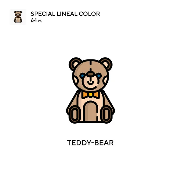 Teddy Bear Ειδική Lineal Χρώμα Εικονίδιο Πρότυπο Σχεδίασης Συμβόλων Εικονογράφησης — Διανυσματικό Αρχείο