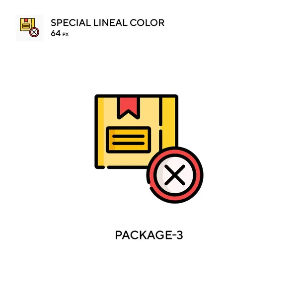 Package Ícone Cor Linear Especial Modelo Design Símbolo Ilustração Para —  Vetores de Stock