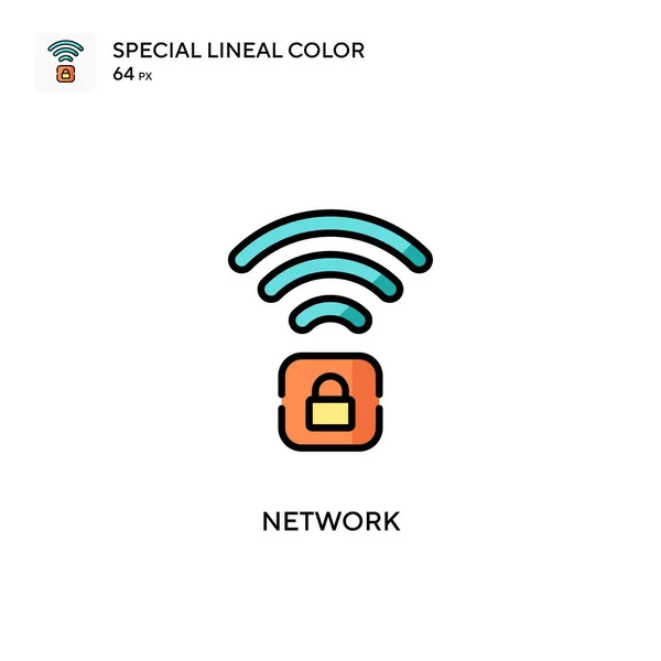 Network Spezielle Lineare Farbsymbole Illustration Symbol Design Vorlage Für Web — Stockvektor