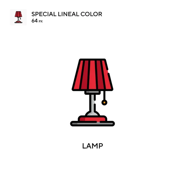 Lamp Speciale Lijnkleur Icoon Illustratie Symbool Ontwerp Sjabloon Voor Web — Stockvector