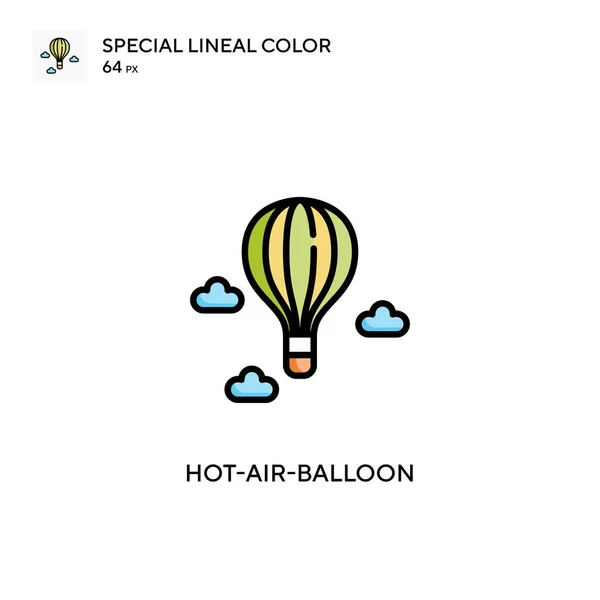 Balão Quente Ícone Cor Linear Especial Modelo Design Símbolo Ilustração — Vetor de Stock