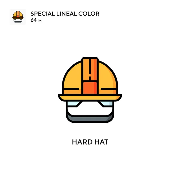 Hard Hat Special Lineal Color Icon Illustration Symbol Design Template — Stock Vector