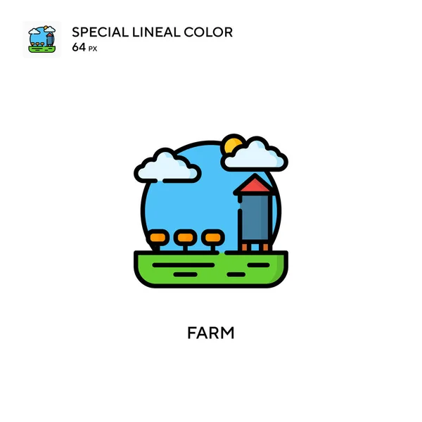 Farm Spezielle Lineare Farbsymbole Illustration Symbol Design Vorlage Für Web — Stockvektor