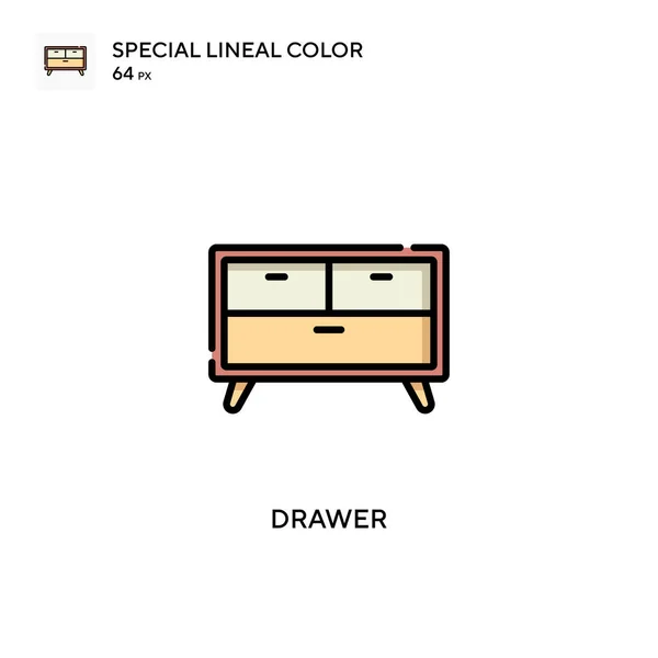 Cajón Icono Especial Color Lineal Plantilla Diseño Símbolo Ilustración Para — Archivo Imágenes Vectoriales