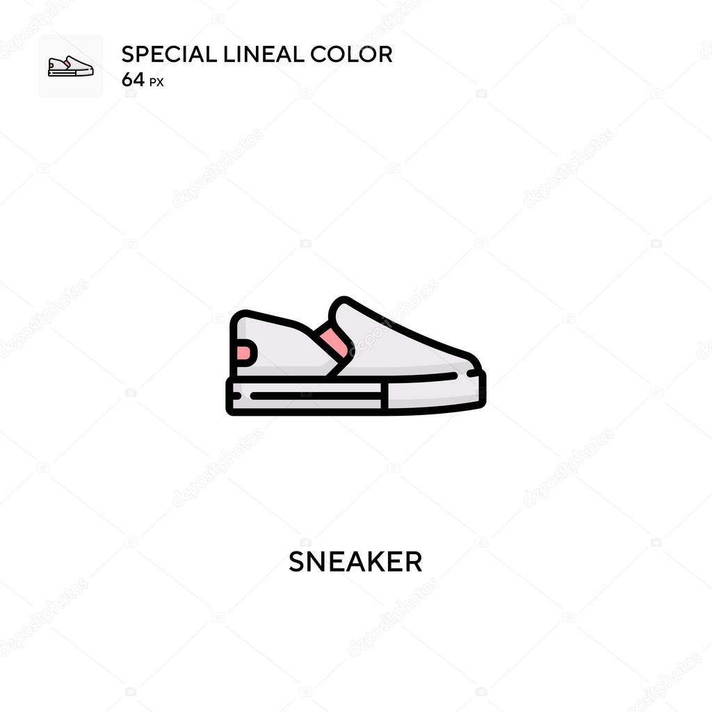Sneaker Special lineal color icon. Illustration symbol design template for web mobile UI element.