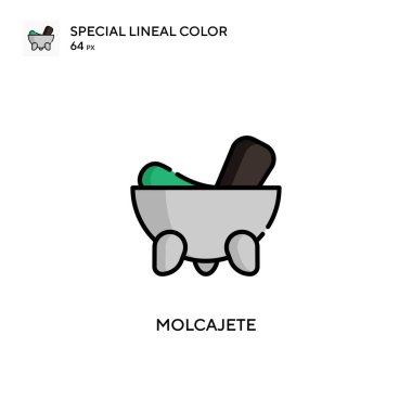 Molcajete Özel Renk Simgesi. Web mobil UI ögesi için resimleme sembolü tasarım şablonu.