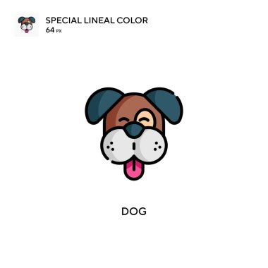 Dog Special Lineal renk ikonu. Web mobil UI ögesi için resimleme sembolü tasarım şablonu.