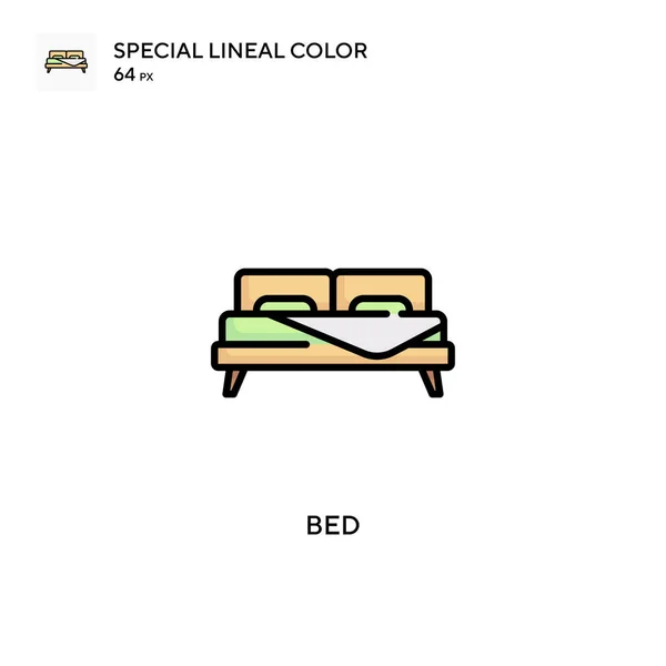 Lit Spécial Lineal Icône Couleur Modèle Conception Symbole Illustration Pour — Image vectorielle