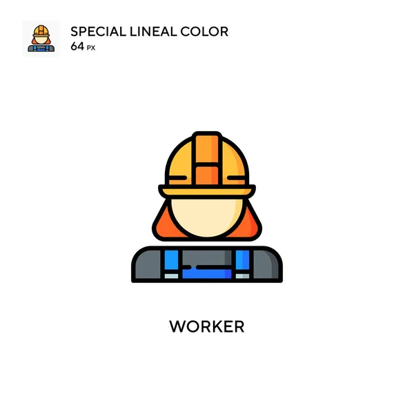 Icono Color Lineal Worker Special Plantilla Diseño Símbolo Ilustración Para — Vector de stock