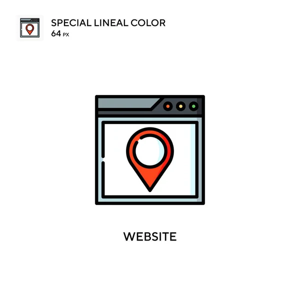 Web Sitesi Özel Lineal Renk Simgesi Web Mobil Ögesi Için — Stok Vektör
