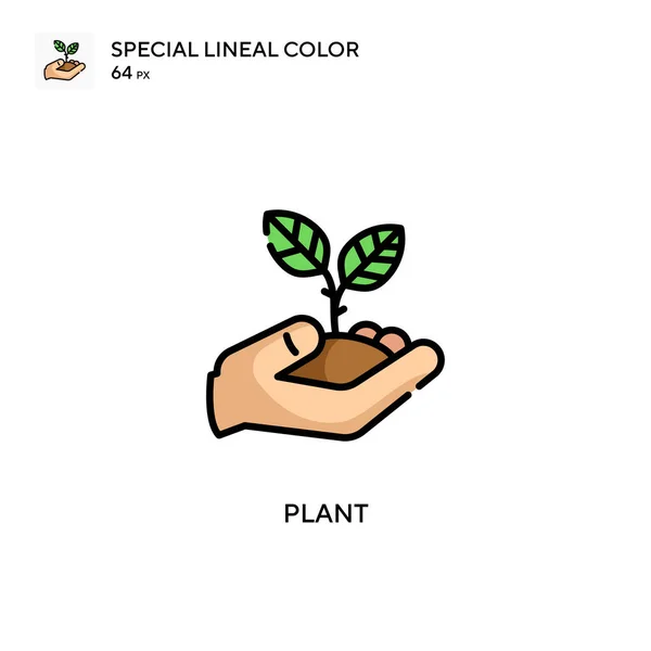 Plant Ειδική Lineal Εικονίδιο Χρώμα Πρότυπο Σχεδίασης Συμβόλων Εικονογράφησης Για — Διανυσματικό Αρχείο