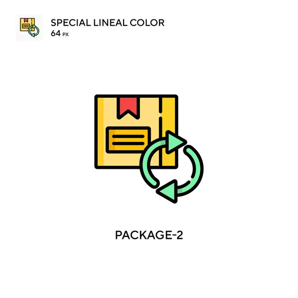 Package Icône Couleur Spéciale Linéaire Modèle Conception Symbole Illustration Pour — Image vectorielle