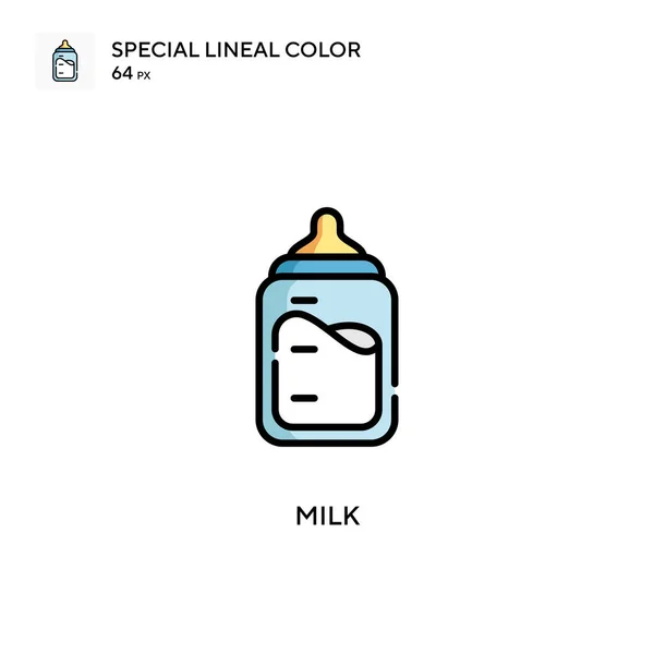 Піктограма Лінійного Кольору Молока Шаблон Дизайну Символів Ілюстрації Елемента Інтерфейсу — стоковий вектор