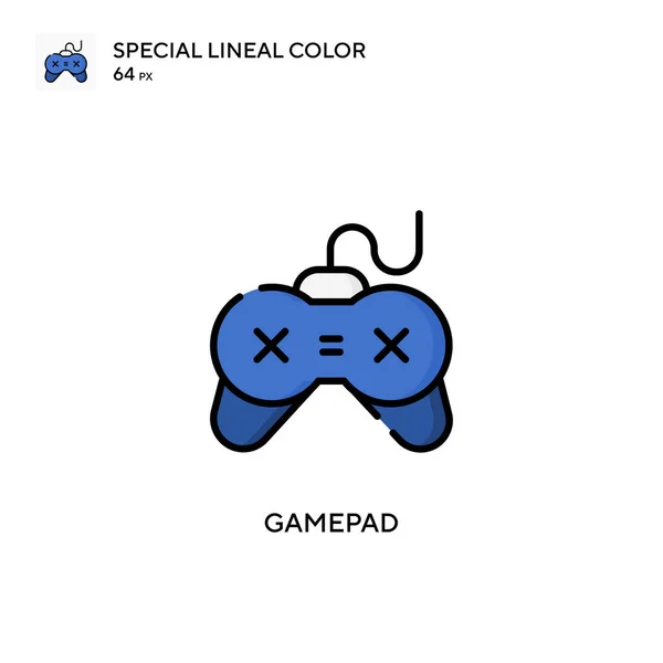 Особый Цвет Значка Gamepad Шаблон Оформления Символов Иллюстрации Веб Мобильного — стоковый вектор