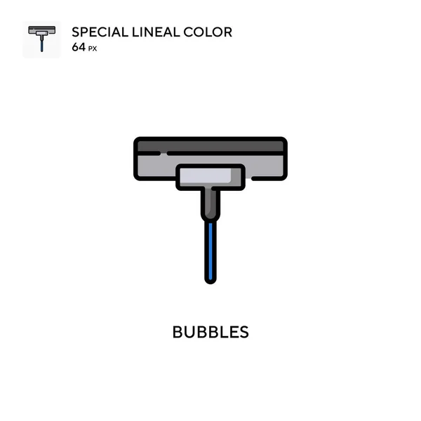 Bubliny Speciální Ikona Lineární Barvy Šablona Návrhu Symbolu Ilustrace Pro — Stockový vektor