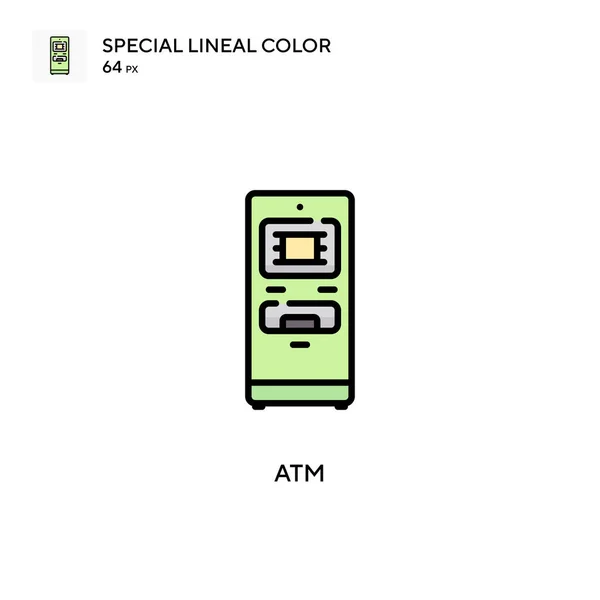 Atm特殊線色アイコン WebモバイルUi要素のイラストシンボルデザインテンプレート — ストックベクタ