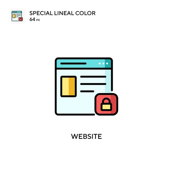 Weboldal Különleges Lineáris Szín Ikon Illusztráció Szimbólum Design Sablon Web — Stock Vector