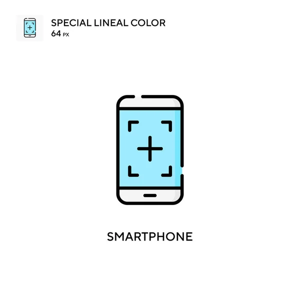 Smartphone Speciale Icona Colori Lineari Modello Disegno Simbolo Illustrazione Elemento — Vettoriale Stock