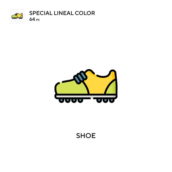 Sko Special Linjal Färg Ikon Illustration Symbol Design Mall För — Stock vektor
