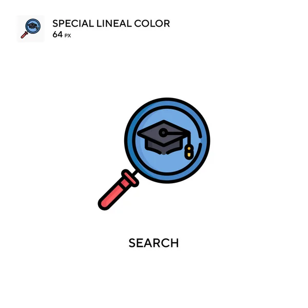 Ricerca Icona Speciale Colori Lineari Modello Disegno Simbolo Illustrazione Elemento — Vettoriale Stock