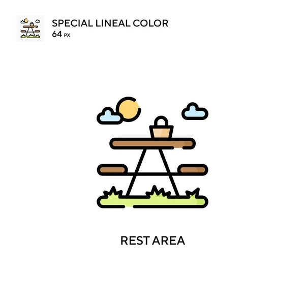 Strefa Spoczynku Specjalna Ikona Koloru Linii Ilustracja Szablonu Projektu Symbolu — Wektor stockowy