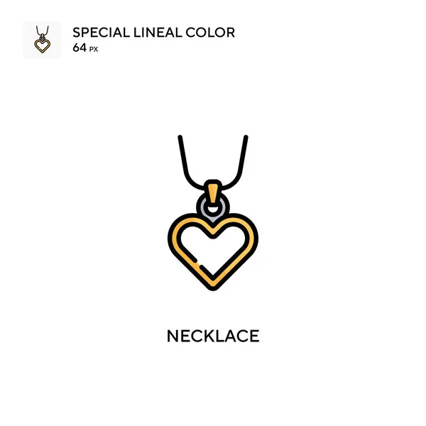 Halskette Spezielle Lineare Farbe Symbol Illustration Symbol Design Vorlage Für — Stockvektor