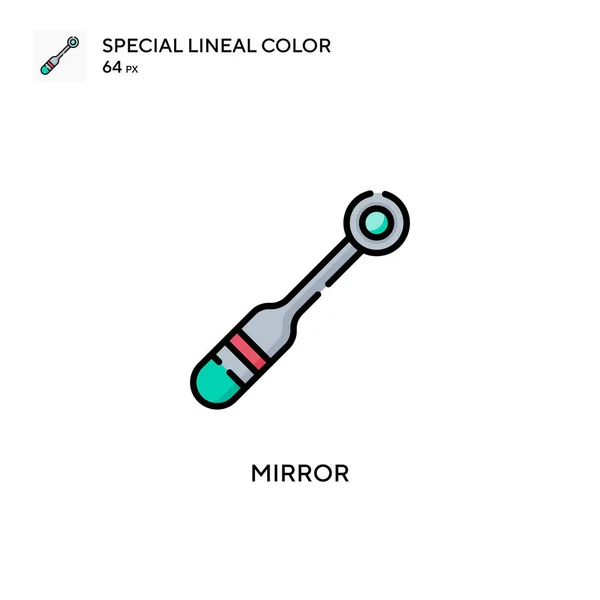 Miroir Icône Spéciale Couleur Linéaire Modèle Conception Symbole Illustration Pour — Image vectorielle