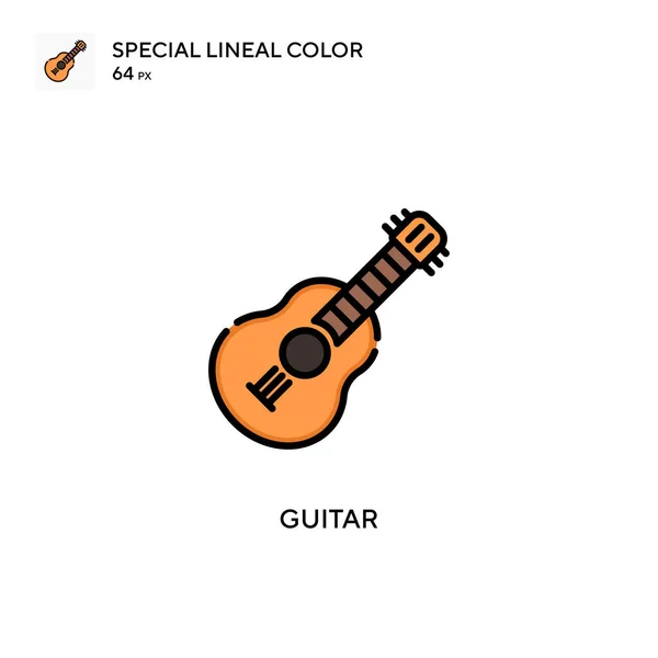 Gitár Speciális Lineáris Szín Ikon Illusztráció Szimbólum Design Sablon Web — Stock Vector