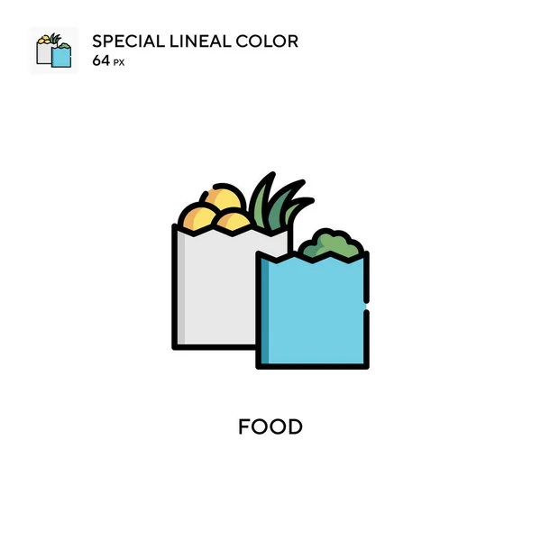 Food Speciální Lineární Barevná Ikona Šablona Návrhu Symbolu Ilustrace Pro — Stockový vektor