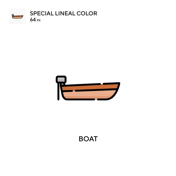 Bateau Spécial Lineal Icône Couleur Modèle Conception Symbole Illustration Pour — Image vectorielle