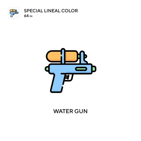 Pistolet Wodny Specjalna Liniowa Ikona Koloru Ilustracja Szablonu Projektu Symbolu — Wektor stockowy